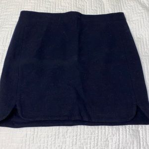 Navy wool JCrew Factory notched hem mini skirt size 10